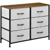 HOMCOM ladekast - MDF - vliesstof - 80L x 30B x 62,5H cm - grijs
