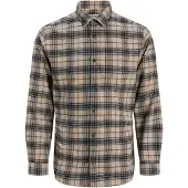 Jack & Jones Overhemd 'JJJames' beige / grijs / zwart