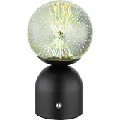 Globo LED-tafellamp Julsy, dimbaar, zwart, Woon-/ Eetkamer, metaal, Modern, LED tafellamp