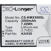 123accu Kazam KAX50 / KLB200N289 / KAX50-XJFAL009330 accu (2000 mAh, huismerk)