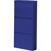 En.casa Schoenenkast Sokndal 3 kleppen middernachtblauw 104x50x15 cm []