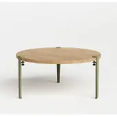 TIPTOE Brooklyn Koffietafel Solid Oak | Khaki Green