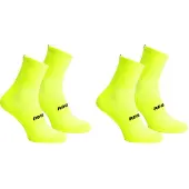 Rogelli Essential Dames en Heren 2 pack Fietssokken - Fluor