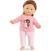 Corolle poppen pyjama roze 36cm - poppenkleding set.