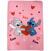 Konix Stitch & Angel - fleece deken 100x140cm (plaid)