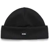 Rains Muts Ribbed Fleece Beanie Black