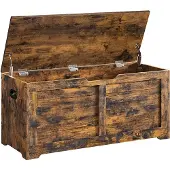 Vasagle Schoenenbank met opbergruimte en 2 veiligheidsscharnieren, Vintage bruin / 40 x 100 x 46 cm