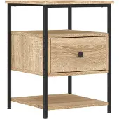 vidaXL Nachtkastje 40x42x56 cm bewerkt hout sonoma eikenkleurig