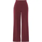Pieces Pantalon 'PCBossy' karmijnrood / wit