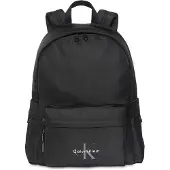 Calvin Klein Rugzak 'Monologo Embroidery Dome' grijs / zwart / wit