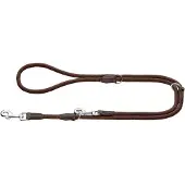 Hunter hondenriem freestyle verstelbaar bruin 200 cmx8 mm