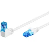 Goobay Netwerkkabel | Cat6a U/UTP | 0.5 meter (1x Haaks, Wit)