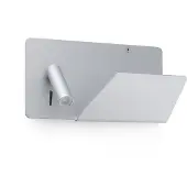 Faro LED-wandlamp Suau, alu / grijs / zink, Slaapkamer, metaal, Modern, LED wandlamp