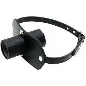 Rimba - leren uro-fetisj buisplug (Ø 40 mm, zwart)