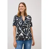 Cecil Dames Gedessineerde blouse - Blauw - XS