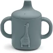 Liewood amelio siliconen tuitbeker - whale blue giraf