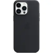 Apple iPhone 14 Pro Max Back Cover met MagSafe Leer Middernacht