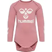 Hummel Romper l/s - hmlMarie - Dusty Rose m. Logo - - 62 - Rompers Lange Mouw