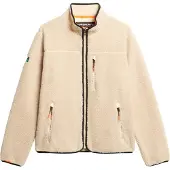 Superdry Fleece jas beige / zwart