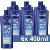 Andrélon 6x Shampoo Hair & Body For Men 400 Ml