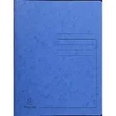 Exacompta Map Glanskarton A4 Blauw | A4 Documentenmap met Veer | Glanskarton 355 g/m² | Sterke Dossiermap voor Kantoor en Archiveren