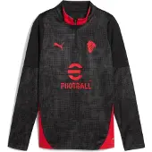 Puma AC Milan Trainingstrui 1/4-Zip 2025-2026 Kids Zwart Rood