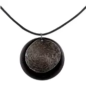 Charme Bijoux Lange Ketting -Zwart -hout-Verstelbaar-