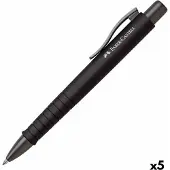 Faber-Castell Pen Poly Ball XB Zwart 5 Stuks