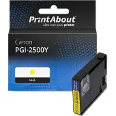 PrintAbout Huismerk Canon PGI-2500Y Inktcartridge Geel