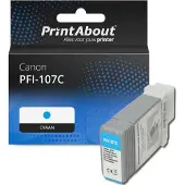 PrintAbout Huismerk Canon PFI-107C Inktcartridge Cyaan