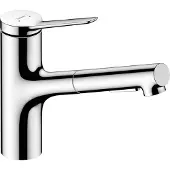 Hansgrohe zesis m33 eengreeps keukenkraan 150 met metalen uittrekbare vuistdouche, 2jet, chroom