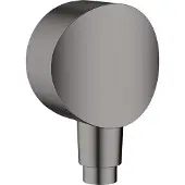 Hansgrohe FixFit muuraansluitbocht S kunststof met terugslagklep, Brushed Black Chrome
