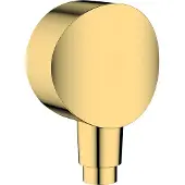 Hansgrohe FixFit muuraansluitbocht S kunststof met terugslagklep, Polished Gold Optic