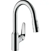 Hansgrohe Focus M42 - Keukenmengkraan - Ééngreeps bediening - 180mm - Uittrekbare vuistdouche - Chroom