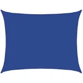 vidaXL Zonnezeil 160 g/m² rechthoekig 6x7 m HDPE blauw