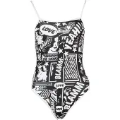 Turbo Yeah Comic 894682 Swimsuit Zwart,Grijs 3XL Vrouw