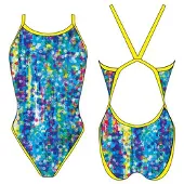 Turbo Dots Revolution Swimsuit Blauw 5-6 Years Meisje