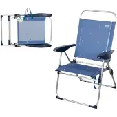 Aktive 62415 4 Positions 55x60x100 Cm Beach Chair Blauw