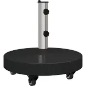 vidaXL Parasolvoet 30kg Zwart Graniet en RVS Rond