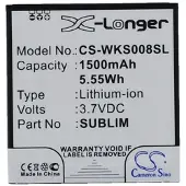 123accu Wiko WKS008SL accu (1500 mAh, huismerk)