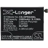 123accu OPPO BLP587 accu (2400 mAh, huismerk)