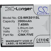 123accu Wiko WKS011SL accu (2000 mAh, huismerk)