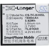 123accu TCL TLi016A9 accu (1600 mAh, huismerk)