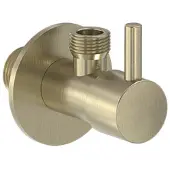 May Hoekstopkraan g1/2"xg3/8" geborsteld mat goud pvd