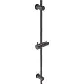 May Glijstang 70 cm Met Handdouchehouder Geborsteld Carbon Black PVD
