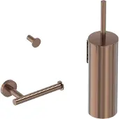 May Toilet Accessoires Set - Geborsteld Mat Koper PVD - Messing - Accessoires, Toilet accessoires, Toilet accessoires sets - 8718835382094