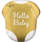 Amscan Folieballon Romper met tekst ''hello baby'' 55x60cm