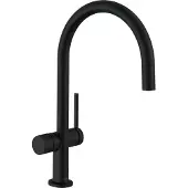 Hansgrohe talis m54 eengreeps keukenmengkraan 220 met stopkraan voor vaatwasser, mat zwart