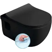 Sapho Brilla - Hangend toilet, Rimless, mat zwart 100614-110