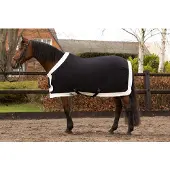 Harry's Horse FLEECEDEKEN STAATSIE MET BORSTFLAP Zwart
